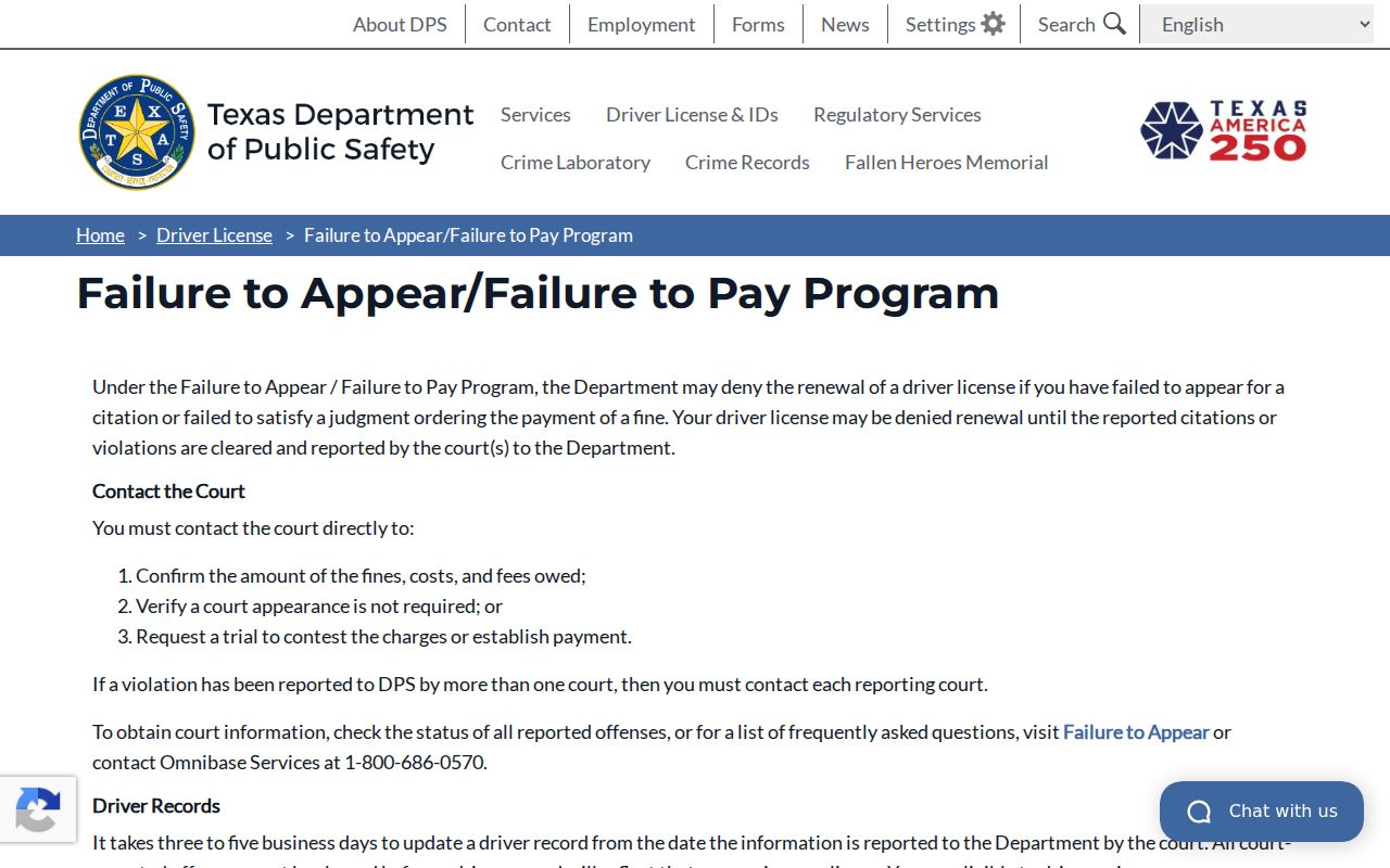 Goliad County traffic warrant records: Texas DPS FTA and FTP program